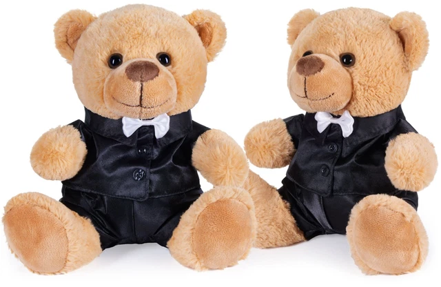 Ours de Mariage Couple de Hommes 25cm Cadeaux de Noces pour Couples de Même Sexe