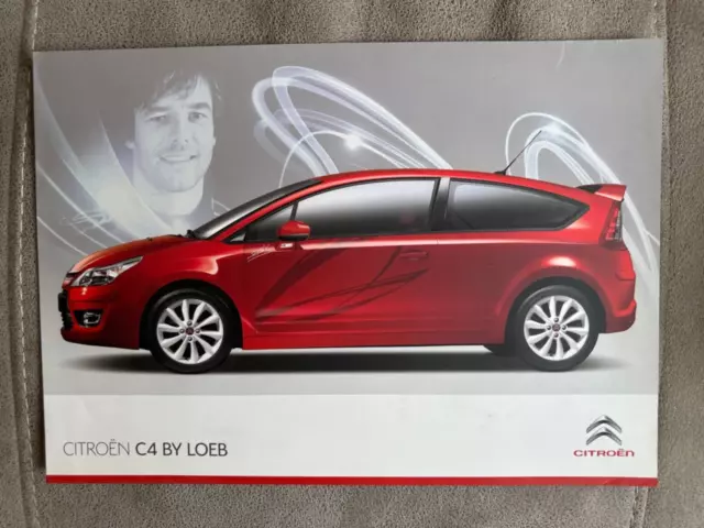 Rare Citroen C4 by Loeb edition 4-page glossy sales brochure - Jan 2010