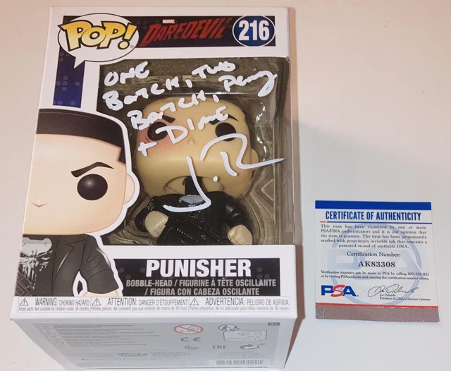 Jon Bernthal Signed Autographed Punisher Funko Pop Figure #216 +Insc Psa/Dna Coa
