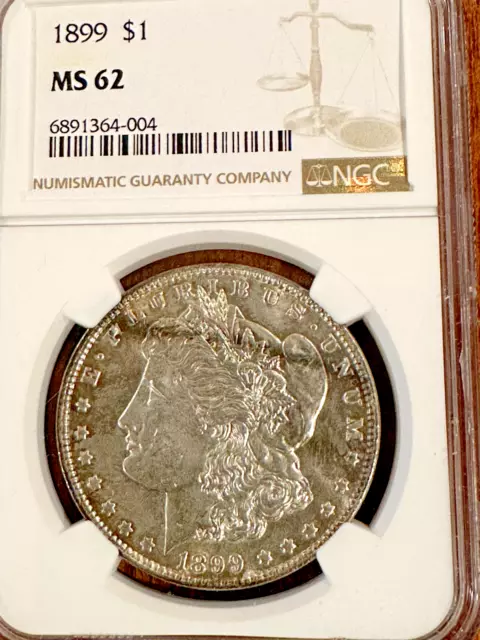 1899 P Morgan Silver Dollar  NGC MS62 Toned  Low Mintage 330K Key Date