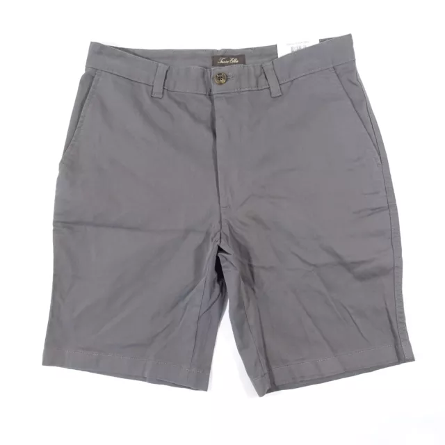 TASSO ELBA 100068229MN Gray 44 Khaki Chino Stretch Shorts Mens Nwt