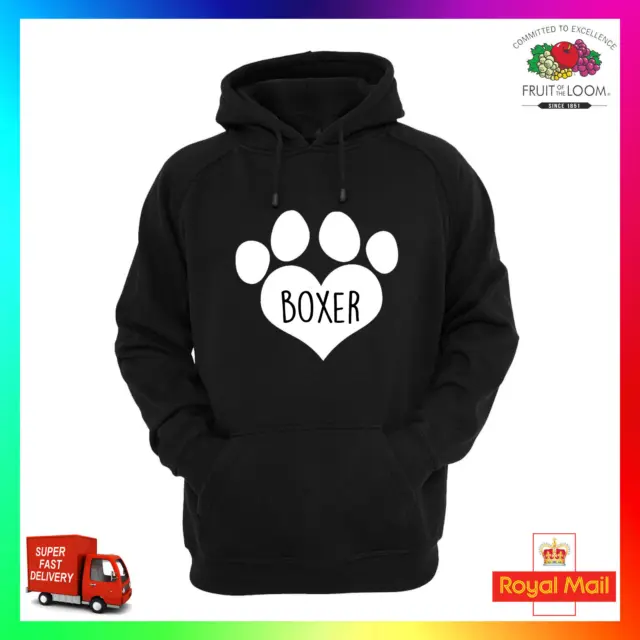 Boxer Hoodie Hoody Hoodie Funny Cool Puppy Paw Love Unisex Dog Cute Gift Pup