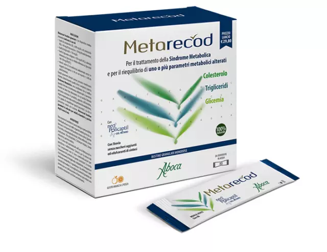 Aboca Metarecod per il trattamento della Sindrome Metabolica. 40 bustine