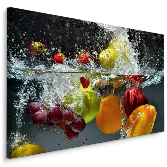 Leinwand Bild CANVAS WANDBILD Kunstdruck XXL Obst Birnen Orangen Wasser 811