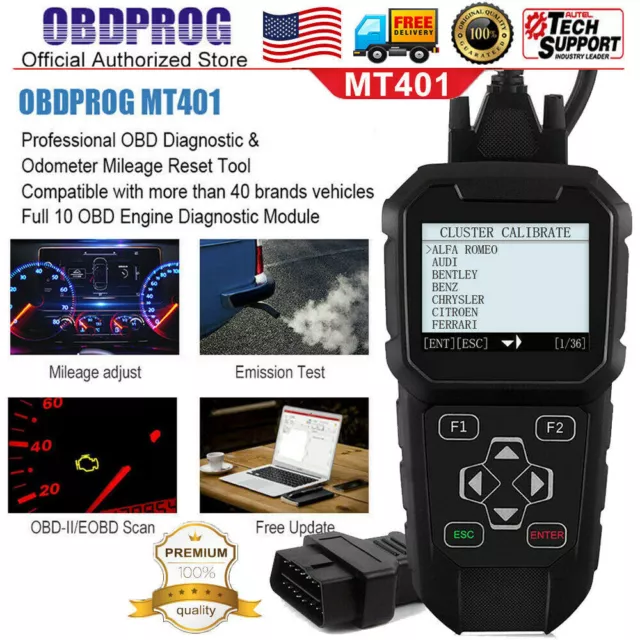 OBDPROG MT401 Cluster Mileage Odometer Correction Tool Car Programmer Scanner