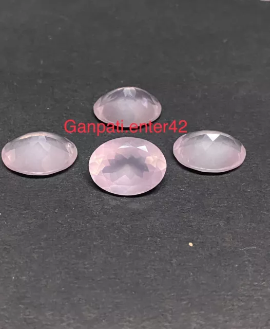 Rose Quartz Desseré Gemme à Facettes Coupe Ovale 14x10 MM Naturel Calibré Size E