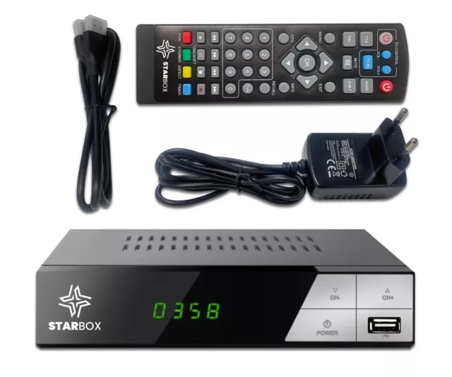 Décodeur TNT HD STAR BOX - DVB-T2 Réception de qualité, chaînes gratuites, H.265