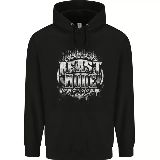 Beast Mode Go Hard Gym Training Top MMA Mens 80% Cotton Hoodie