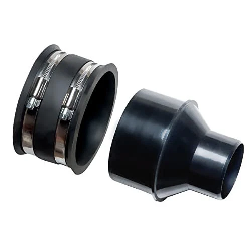 70322 4" to 2-1/2" Reducer and 4" Dust Control Flex Cuff with Hose Clamps ,