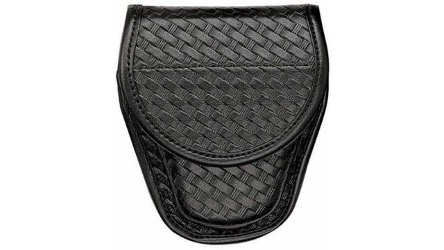 Bianchi 23822 Black 7900 Basketweave Accumold Elite Oversized Handcuff Cuff Case