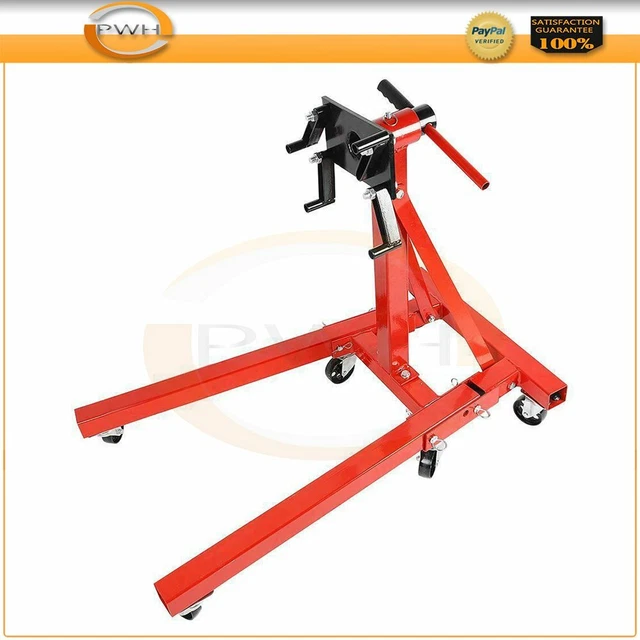 ENGINE STAND Motor Hoist Dolly Mover Auto Repair Rebuild Jack Red