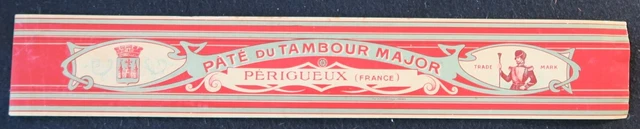 Old label Paté du tambour major Périgueux