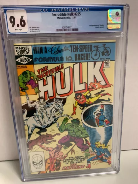 Incredible Hulk 265 CGC 9.6 -WHITE Pages- 1st Firebird Appearance!!