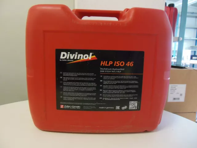 Divinol 20 Liter Hydraulik Öl HLP ISO 46 Hydraulikflüssigkeit 20 L Kanister Hoch