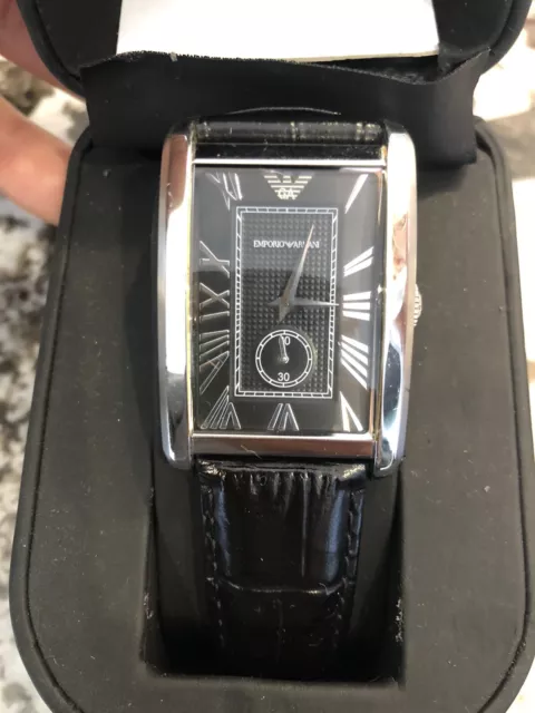 Montre à bracelet en cuir Emporio Armani