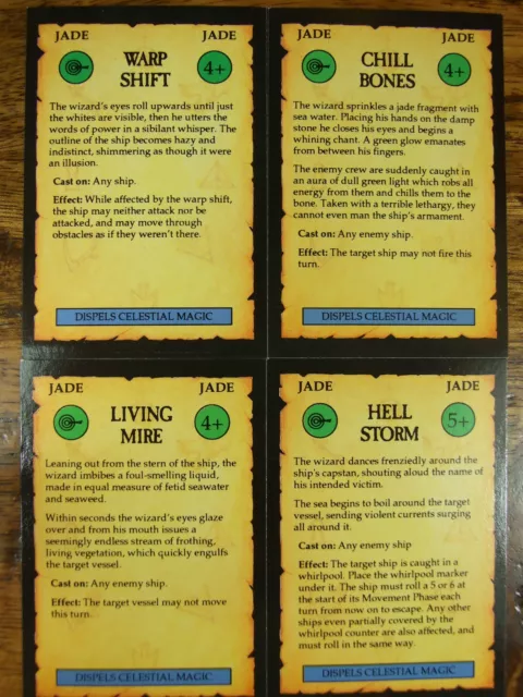 4 Oop Man O War Jade Magic Cards (944)