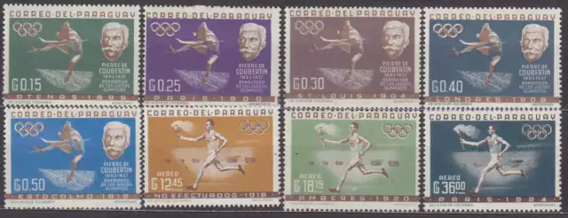 PARAGUAY - 1963 COMPLETE SET OLYMPIC GAMES - SPORT Mi. 1160-1167 - **MNH**