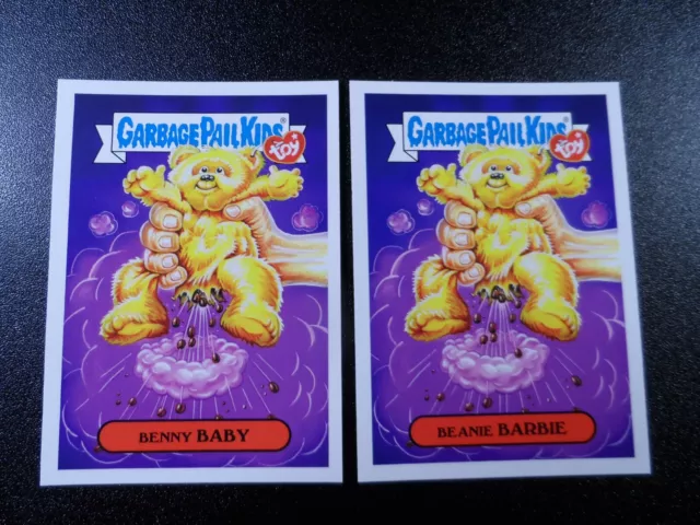 TY Beanie Babies Spoof Garbage Pail Kids 2 Card Set