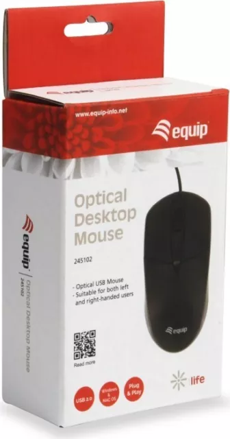 Equip Optical Desktop Mouse schwarz, USB (245102)
