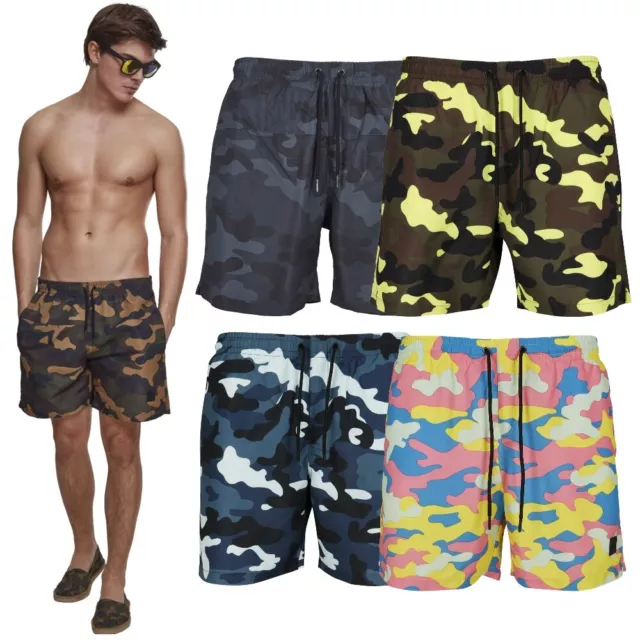 Urban Classics Camo Swimshorts  Allover Camouflage Badehose Swim Short Badeshort