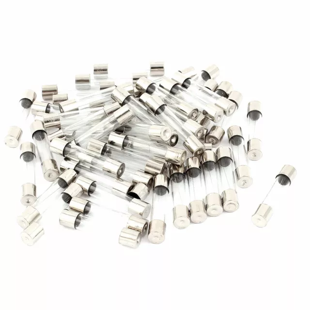 50 Pièces 250V 7A Fusibles à tube de verre Coup rapide 6mm x 30mm