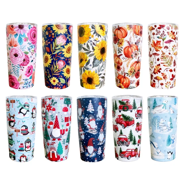 Clementine Thermal Travel Coffee Mug 20 oz Hot Cold Cup Insulated Tumbler