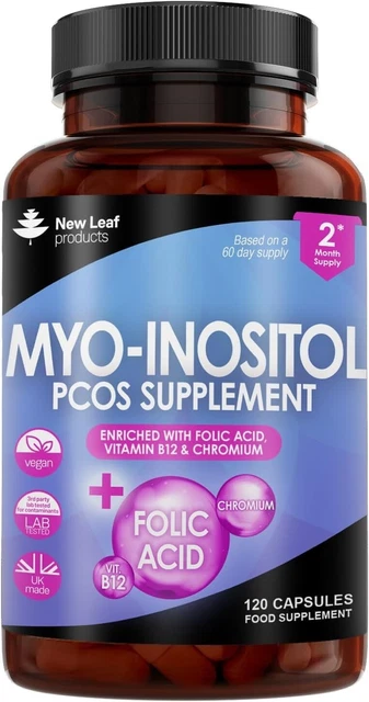 MYO-INOSITOL PCOS SUPPLEMENT - Myo Inositol Capsules+Vitamin B12 120 ...