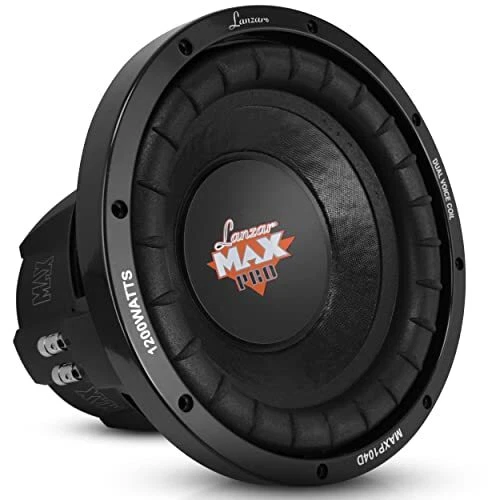 Lanzar 10in Car Subwoofer Speaker Non-Pressed Paper Cone Stamped Plastic Bask...