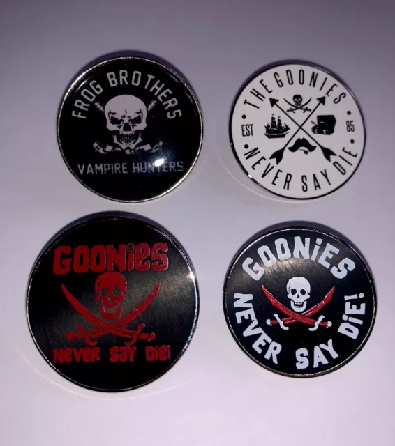 Goonies Set Of 4 Collectible Enamel Pin Badges