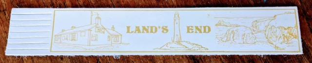 Land's End 🔚 Cornwall Vintage Cream Leather Bookmark VINTAGE!! C9