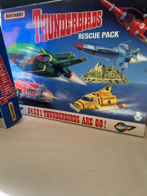THUNDERBIRDS RESCUE PACK VINTAGE 1992 90s MATCHBOX VEHICLE SET COMPLETE BOXED