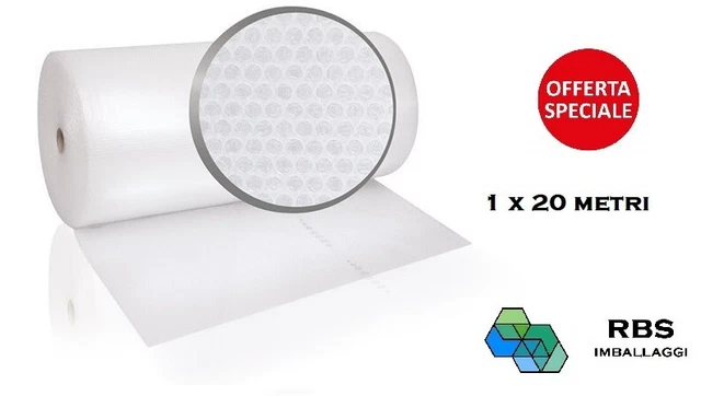 Rotolo Pluriball Bolle D'Aria - 100cm X 200m, Qualità 55g/m², Per Imballaggi E Traslochi - Foto 5