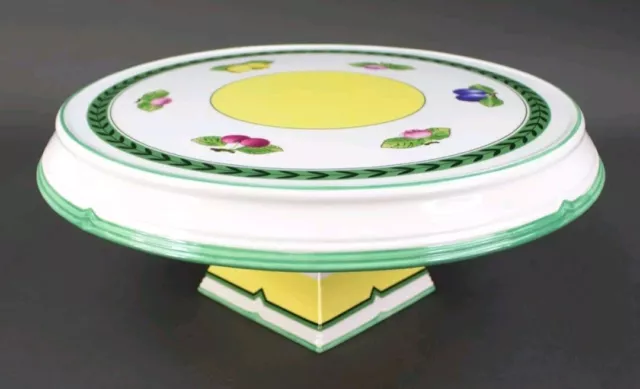 RARE Villeroy & Boch French Garden Fleurence LARGE  14 1/2" Cake Stand  PRISTINE