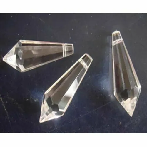 10pc 38mm Chandelier Lamp Wedding Icicle Hanging Crystal Glass Replacement Prism