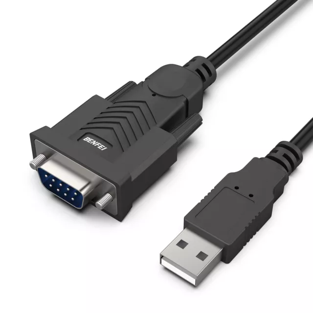 BENFEI USB to Serial Adapter, USB to RS-232 Male(9-pin)DB9 Serial Cable,1.8M NEW
