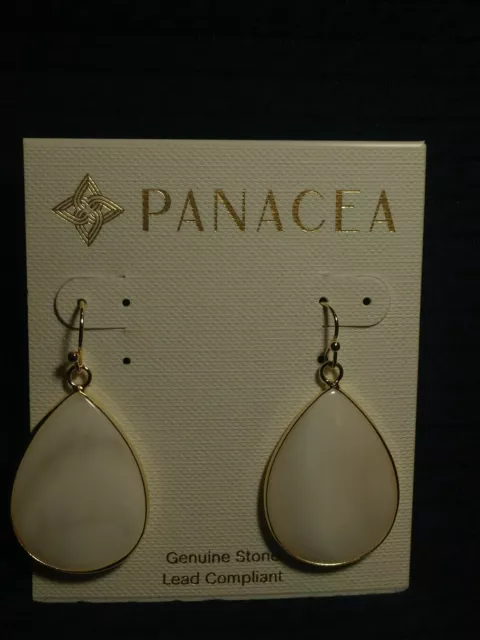 Panacea Genuine Stone Quartz Teardrop Earrings 3