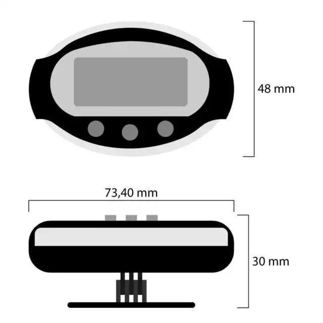 Mini Orologio per Auto Moto Bici con Adesivo Display Quarzo Datario Barca Ora 3