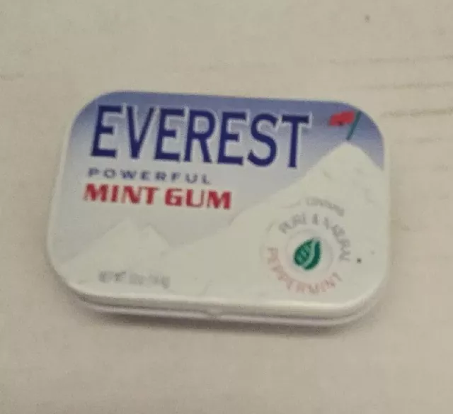 Vintage Everest Mint Gum Tin Pack  1990s Candy Unused Peppermint