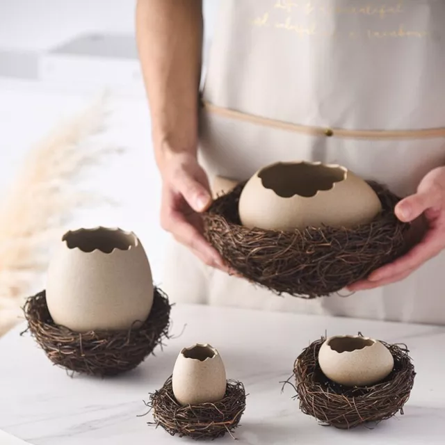 Piatti da dessert piatto ciotola in ceramica a forma di nido Creative Bird's Nest conchiglia
