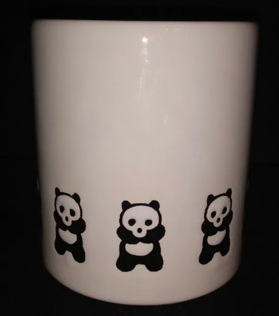 Vintage Waechtersbach Panda Coffee Mug Cup Spain White Black & White Panda Bears 2