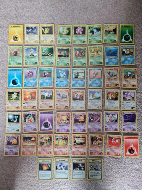 Pokemon Bundle Joblot Huge 52x Gym Heroes Com/Uncom WOTC No Dups - NM to LP