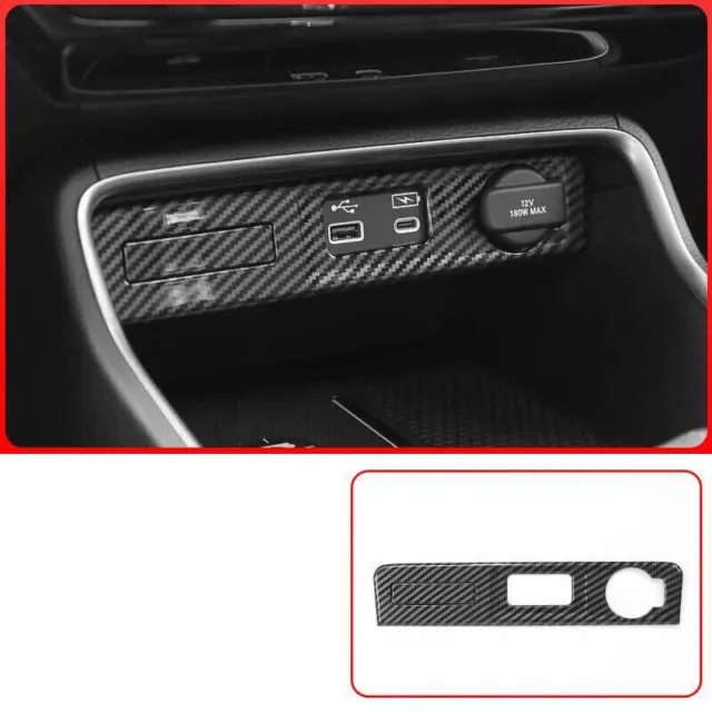 ABS Carbon Cigarette Lighter USB Panel Cover Trim For Honda CR-V CRV 2023-2024