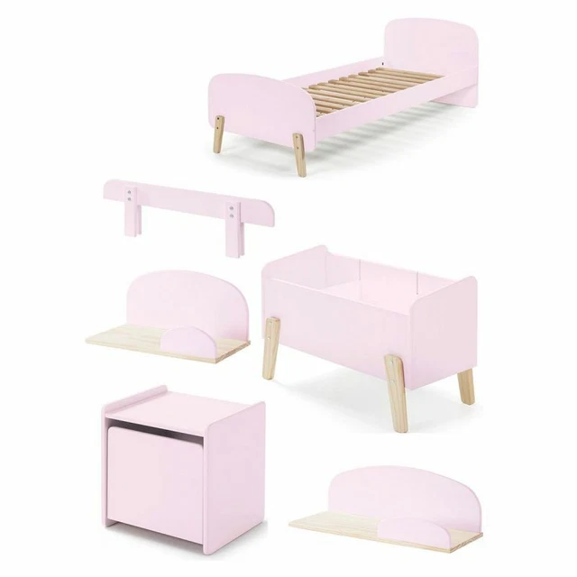 Paris Prix - Chambre Complète Enfant 6p "kiddy" Rose