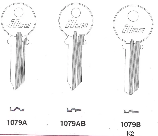 Keil 1079AB Same as Ico 1079B / K2  Fits Keil Brand Locks