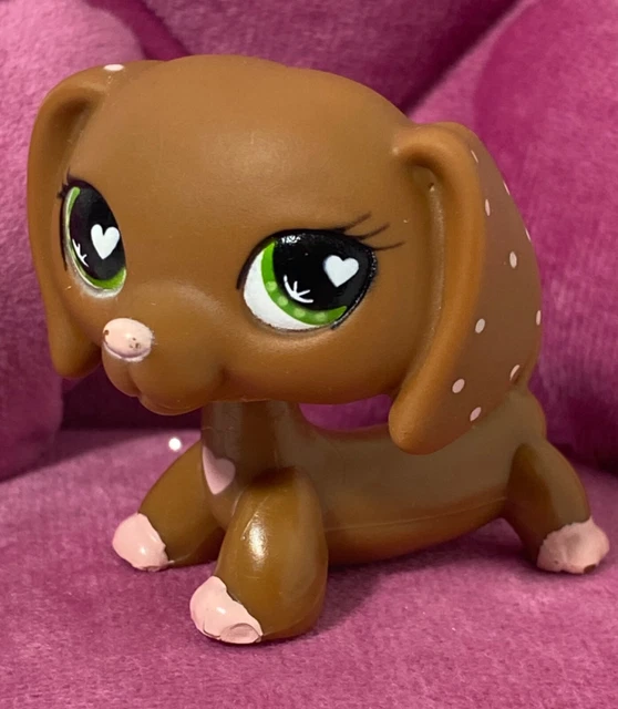 LPS CAT Rare Littlest pet shop toys dog #556 brown sausage