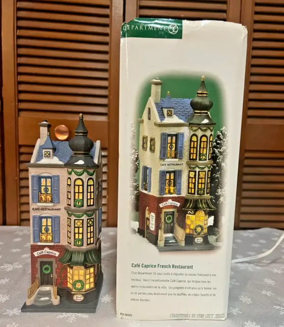 Department  56 Cafe Caprice French Restaurant Village