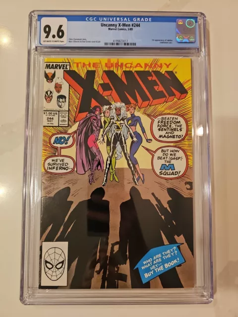 Uncanny X-Men 244 CGC 9.4 ow/w Marvel Comics 1989, 1st Jubilee
