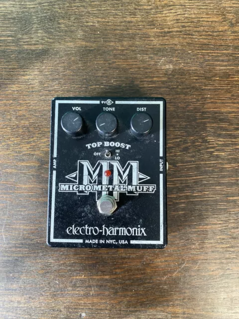 Electro-Harmonix Micro Metal Muff Effects Pedal with Top Boost