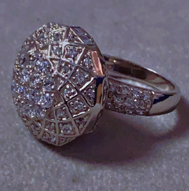 Bague Dôme En Argent 925 Avec Boule En Or 18 Carats - Réf. MP2052 - Occasion