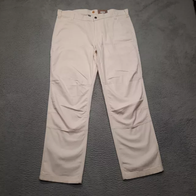 Carhartt Duck Canvas Double Knee Pants Pants Men's 40x30 Cream Rugged 102802 NAT